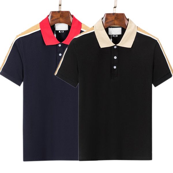 men designer polo t-shirt fashion print casual short sleeve man t-shirts turn down collar clothing, White;black
men designer polo t-shirt fashion print casual short sleeve man t-shirts turn down collar clothing, White;black