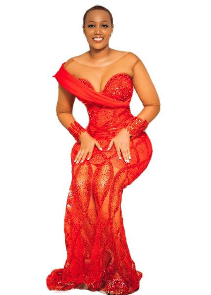 aso ebi 2022 arabic plus size luxurious mermaid red prom dresses beaded sheer neck evening formal party second reception birthday engagement, Black
aso ebi 2022 arabic plus size luxurious mermaid red prom dresses beaded sheer neck evening formal party second reception birthday engagement, Black