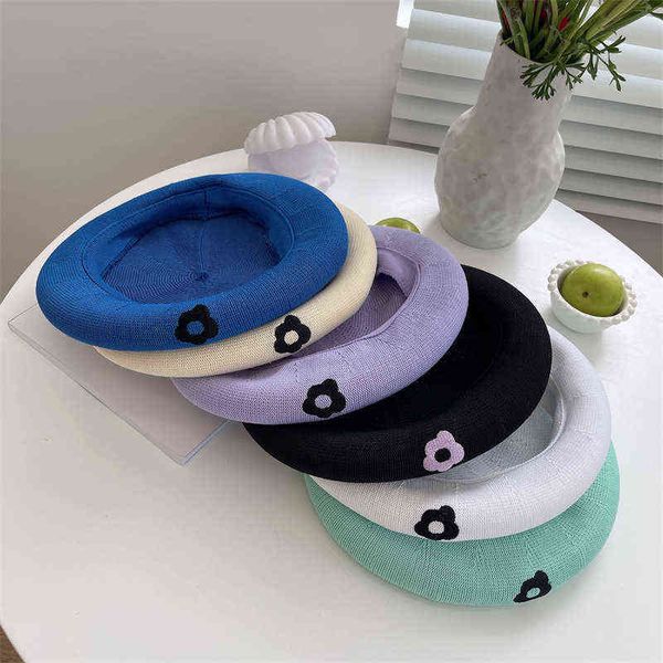flower summer beret thin breathable solid color beret female cap spring summer hat solid color women boina wholesale j220722, Blue;gray
flower summer beret thin breathable solid color beret female cap spring summer hat solid color women boina wholesale j220722, Blue;gray