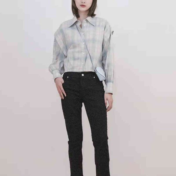 women's polos spring and summer xinhejia yarn dyed cotton plaid produces flying sleeve design, small lapel, casual versatile blouse, fe, White
women's polos spring and summer xinhejia yarn dyed cotton plaid produces flying sleeve design, small lapel, casual versatile blouse, fe, White