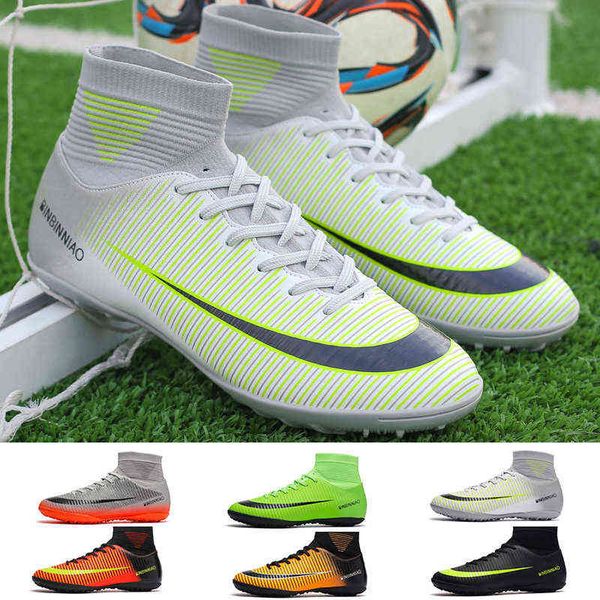 sneaker trainers soccer shoes men football boots high ankle kids outdoor training turf breathable cleats boys sport 220331
sneaker trainers soccer shoes men football boots high ankle kids outdoor training turf breathable cleats boys sport 220331