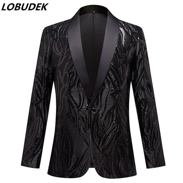 men's black sequins slim fit blazers one button shawl lapel evening party casual tuxedo bar nightclub prom performance glitter suit jac, White;black
men's black sequins slim fit blazers one button shawl lapel evening party casual tuxedo bar nightclub prom performance glitter suit jac, White;black