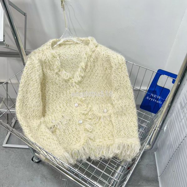 women's knits & tees early spring style small fragrance gold and silver silk thread tassel fashion age reduction slim fit knitted cardi, White
women's knits & tees early spring style small fragrance gold and silver silk thread tassel fashion age reduction slim fit knitted cardi, White