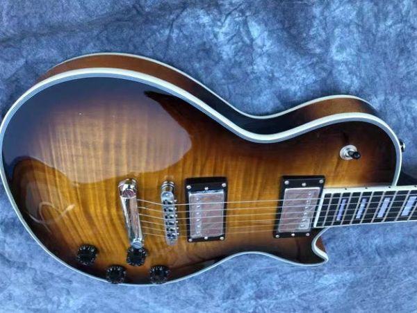 custom l p electric guitar a flame maple building muti-ply fingerboard ebony color brown
custom l p electric guitar a flame maple building muti-ply fingerboard ebony color brown