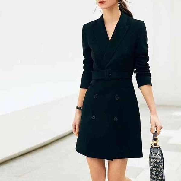 casual dresses temperament goddess yu feihong's same acetate blend double breasted suit skirt coat windbreaker, Black;gray
casual dresses temperament goddess yu feihong's same acetate blend double breasted suit skirt coat windbreaker, Black;gray