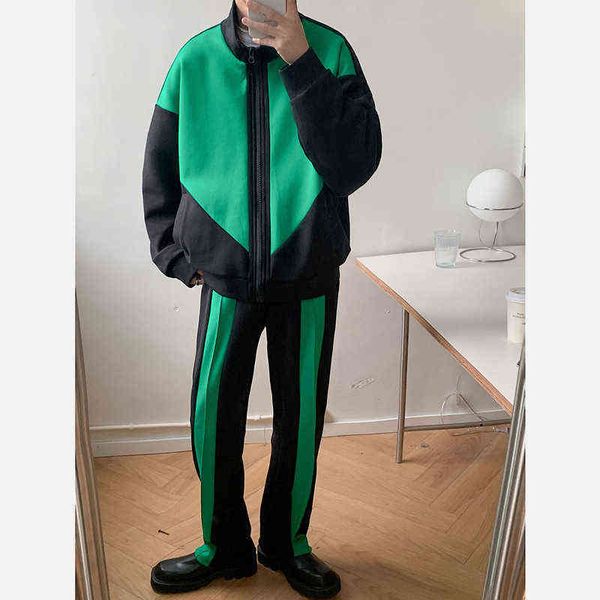 autumn cotton track suit men fashion contrast color casual mens jacket/trousers two-piece korean loose oversized clothing -xl t220802, Gray
autumn cotton track suit men fashion contrast color casual mens jacket/trousers two-piece korean loose oversized clothing -xl t220802, Gray