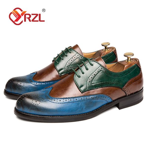 dress shoes men casual mixed colors leather shoes lace up breathable formal brogue shoes male wedding social male, Black
dress shoes men casual mixed colors leather shoes lace up breathable formal brogue shoes male wedding social male, Black