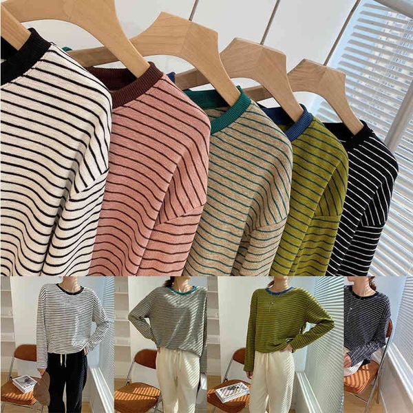 women's t-shirt p75105as 22 spring and summer classic stripe round neck slim fit pullover cotton blended long sleeve women's t-shi, White
women's t-shirt p75105as 22 spring and summer classic stripe round neck slim fit pullover cotton blended long sleeve women's t-shi, White