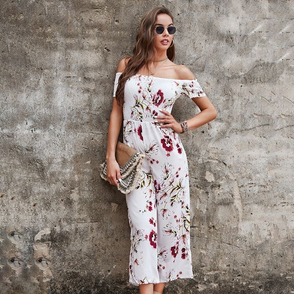 jumpsuit women summer print off-the-shoulder high-waisted slim wide-leg nine-point pants, Black;white
jumpsuit women summer print off-the-shoulder high-waisted slim wide-leg nine-point pants, Black;white