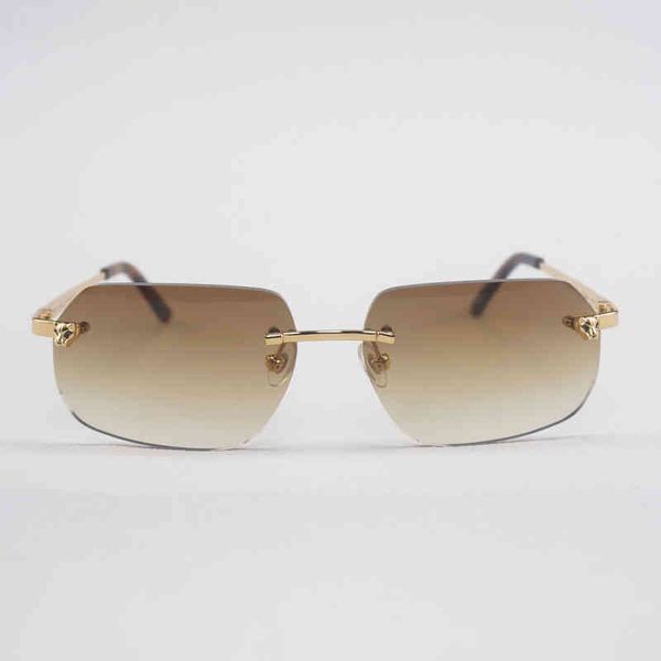 vintage leopard style sunglasses men rimless metal frame gafas women for outdoor accessories oculos square shades, White;black
vintage leopard style sunglasses men rimless metal frame gafas women for outdoor accessories oculos square shades, White;black