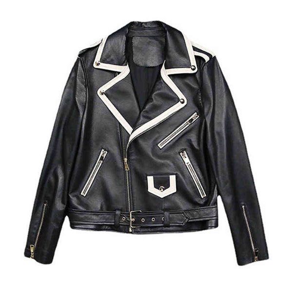 2022 new design real sheepskin leather jackets rivet motorcycle jacket women real leather coat turn down collar tf4773 j220727, Black
2022 new design real sheepskin leather jackets rivet motorcycle jacket women real leather coat turn down collar tf4773 j220727, Black