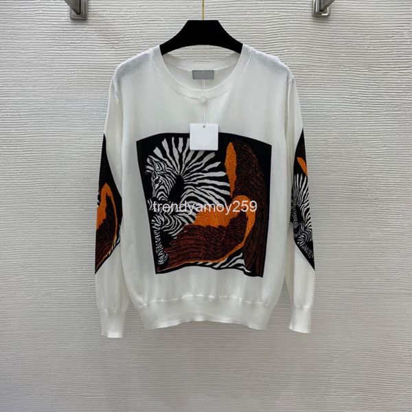 women's knits & tees 21 wool blended comfortable skin friendly fabric picture frame horse contrast round neck pullover long sleeve knit, White
women's knits & tees 21 wool blended comfortable skin friendly fabric picture frame horse contrast round neck pullover long sleeve knit, White