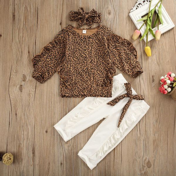 toddler baby girl clothes set ruffle leopard long sleeve t-shirt bow leggings pants headband newborn tracksuit outfits sets, White
toddler baby girl clothes set ruffle leopard long sleeve t-shirt bow leggings pants headband newborn tracksuit outfits sets, White