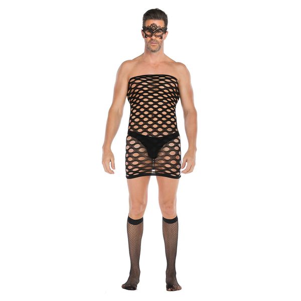 full body hollowed out circle mesh vest type one-piece net clothes net clothes skirt men's fun underwear, Red;black
full body hollowed out circle mesh vest type one-piece net clothes net clothes skirt men's fun underwear, Red;black