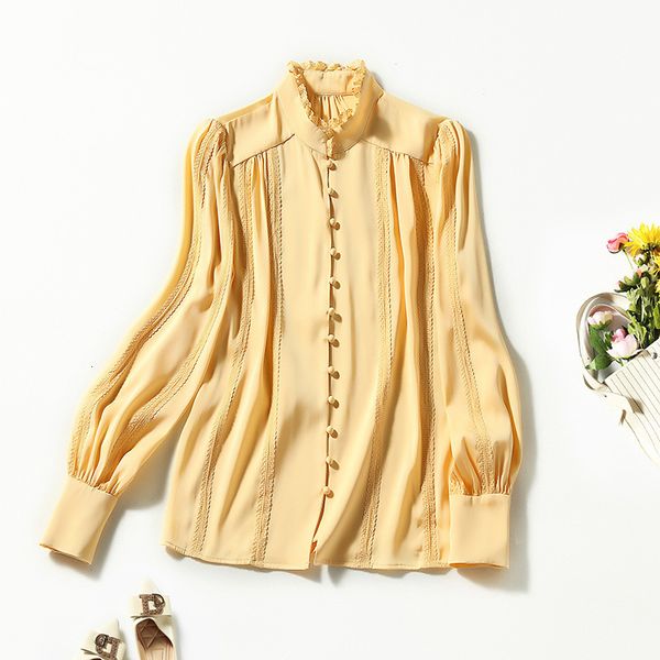 women's blouses & shirts spring high-end women's clothing stand collar embroidered stitched silk shirt mulberry women nanyou h5s3, White
women's blouses & shirts spring high-end women's clothing stand collar embroidered stitched silk shirt mulberry women nanyou h5s3, White