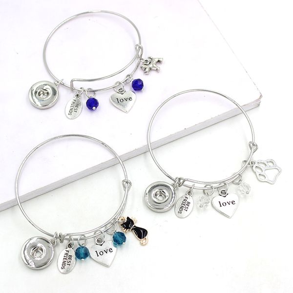 wholesale expandable wire bracelet snap holder charm pet cat dog paw print bracelets&bangles for women gifts 18mm snap jewelry pulsera, Golden;silver
wholesale expandable wire bracelet snap holder charm pet cat dog paw print bracelets&bangles for women gifts 18mm snap jewelry pulsera, Golden;silver