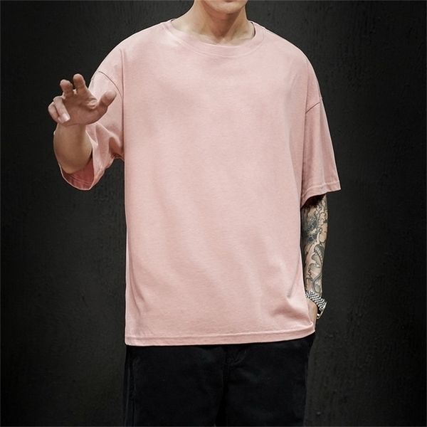 summer men's t shirt fashion solid t shirt mens oversized hip hop short sleeve casual cotton mens streetwear tees 220520, White;black
summer men's t shirt fashion solid t shirt mens oversized hip hop short sleeve casual cotton mens streetwear tees 220520, White;black