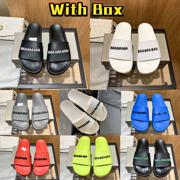 with box packing bag fashion outside wear slippers bba black and white blue gray fluorescent green multicolor couple vacation beach slippers
with box packing bag fashion outside wear slippers bba black and white blue gray fluorescent green multicolor couple vacation beach slippers