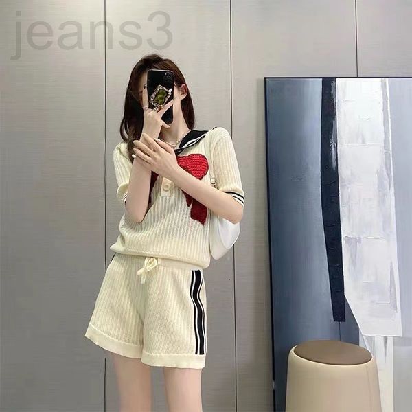 two piece dress designer chaopai 22 spring and summer new bow navy collar short sleeve sweater women's casual shorts set lgsh, White
two piece dress designer chaopai 22 spring and summer new bow navy collar short sleeve sweater women's casual shorts set lgsh, White