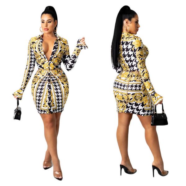 women's summer autumn dresses new digital print slim long sleeve shirt skirt clothing ladies women dress fashions, Black;gray
women's summer autumn dresses new digital print slim long sleeve shirt skirt clothing ladies women dress fashions, Black;gray