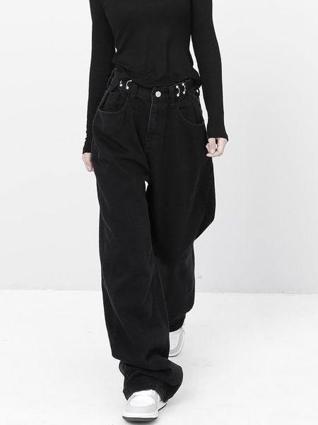men's jeans high waist women black pants streetwear wide leg trouser straight fashion mom denim pantsmen's, Blue
men's jeans high waist women black pants streetwear wide leg trouser straight fashion mom denim pantsmen's, Blue