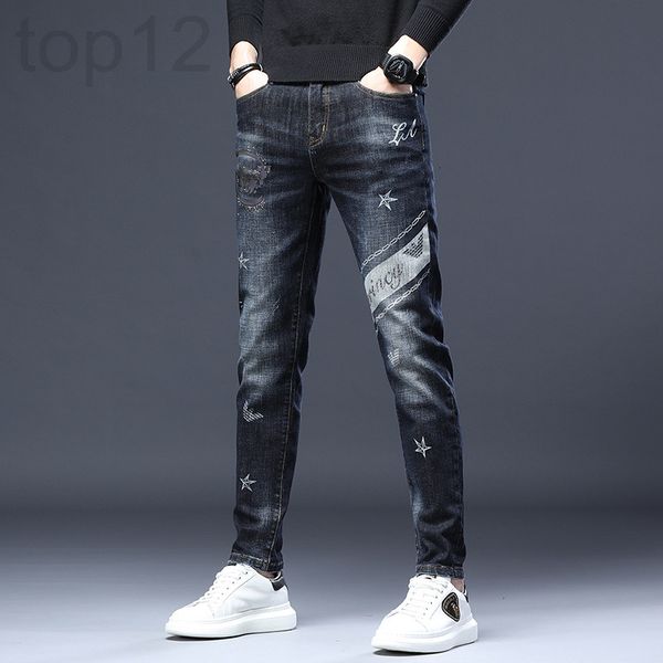 men's jeans designer fashion brand printed diamond jeans men's high-end autumn and winter new slim fit small feet elastic leisure, Blue
men's jeans designer fashion brand printed diamond jeans men's high-end autumn and winter new slim fit small feet elastic leisure, Blue