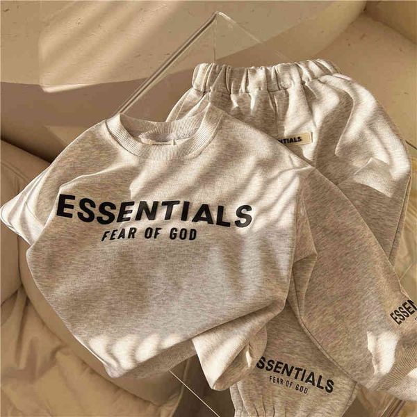 2022 new boys' girls' ess letter bodysuit fashion rcasual sweatershirts sweatpants streetwear pullover solid color fleece sports s, Gray
2022 new boys' girls' ess letter bodysuit fashion rcasual sweatershirts sweatpants streetwear pullover solid color fleece sports s, Gray