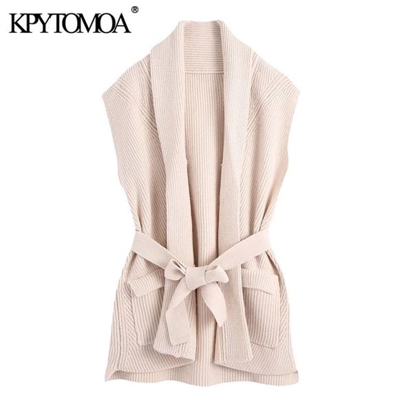 kpytomoa women fashion with belt office wear knitted vest sweater vintage sleeveless pockets female waistcoat chic y201128, Black;white
kpytomoa women fashion with belt office wear knitted vest sweater vintage sleeveless pockets female waistcoat chic y201128, Black;white