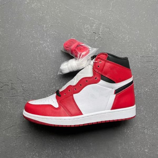 designer shoes 1 i high og red silver men basketball 1s sneakers sports outdoor trainers size us4-13