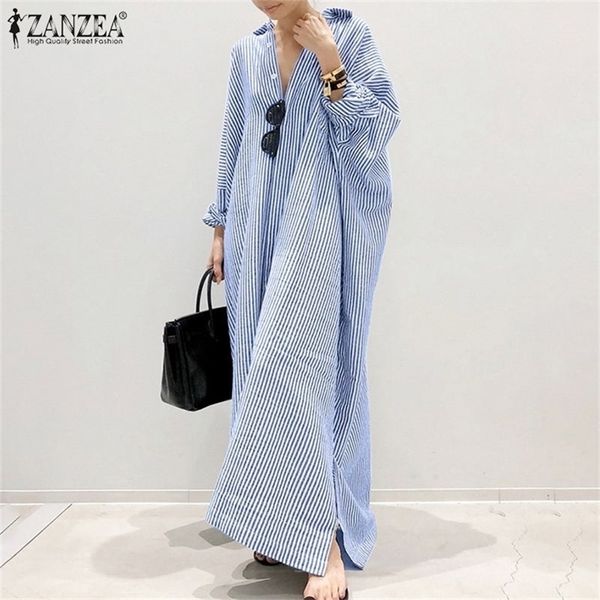 stripe printed beach party sundress zanzea autumn bohemian women long sleeve lapel dress fashion casual loose vestidos 220614, Black;gray
stripe printed beach party sundress zanzea autumn bohemian women long sleeve lapel dress fashion casual loose vestidos 220614, Black;gray