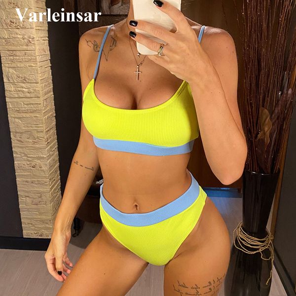 7 color s - xl ribbed female swimsuit high waist bikini women swimwear two-piece bikini set bather bathing suit swim v2439y, White;black
7 color s - xl ribbed female swimsuit high waist bikini women swimwear two-piece bikini set bather bathing suit swim v2439y, White;black