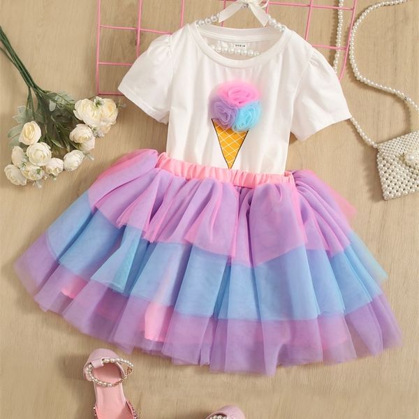 sheen little girl's three-dimensional flower bubble sleeve t-shirt and multi-layer mesh skirt she, White
sheen little girl's three-dimensional flower bubble sleeve t-shirt and multi-layer mesh skirt she, White
