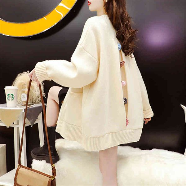 women's sweaters pure color sweater coat women's spring and autumn style foreign sweet korean loose knit cardigan 5mka, White;black
women's sweaters pure color sweater coat women's spring and autumn style foreign sweet korean loose knit cardigan 5mka, White;black