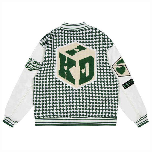 2022 hip hop streetwear baseball jacket letter square embroidery houndstooth coat winter harajuku oversized varsity jackets t220728, Black;brown
2022 hip hop streetwear baseball jacket letter square embroidery houndstooth coat winter harajuku oversized varsity jackets t220728, Black;brown