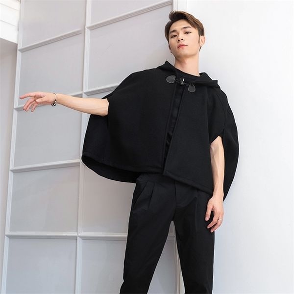 m hooded cape coat cloak mao nizi shawl coat thick coat short section british korean version of the small autumn and wi lj201110, Black
m hooded cape coat cloak mao nizi shawl coat thick coat short section british korean version of the small autumn and wi lj201110, Black