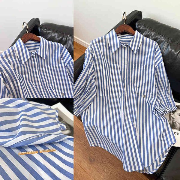 women's polos p155365htg beaded embroidery loose style early spring 2022 silk 45 cotton 55 blended stripe shirt, White
women's polos p155365htg beaded embroidery loose style early spring 2022 silk 45 cotton 55 blended stripe shirt, White