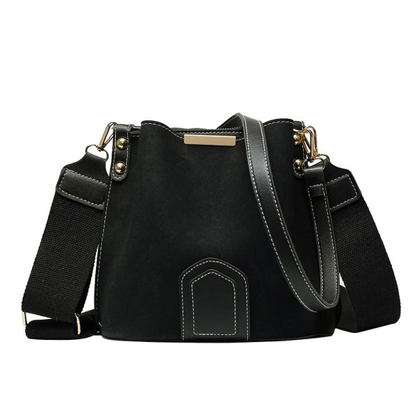 Myyshop Women Bags Simple PU Frosted Handbag Single Shoulder Bag with Versatile Bucket Bag 4 Colors 19*22*21*13cm PB0003, Black
Myyshop Women Bags Simple PU Frosted Handbag Single Shoulder Bag with Versatile Bucket Bag 4 Colors 19*22*21*13cm PB0003, Black