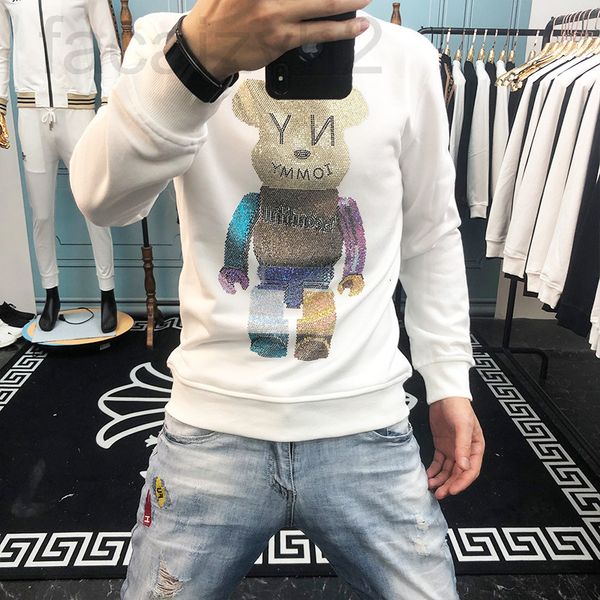 men's hoodies & sweatshirts designer 22 spring new thin men's sweater trendy cartoon violent bear european couple jacket kpei, Black
men's hoodies & sweatshirts designer 22 spring new thin men's sweater trendy cartoon violent bear european couple jacket kpei, Black