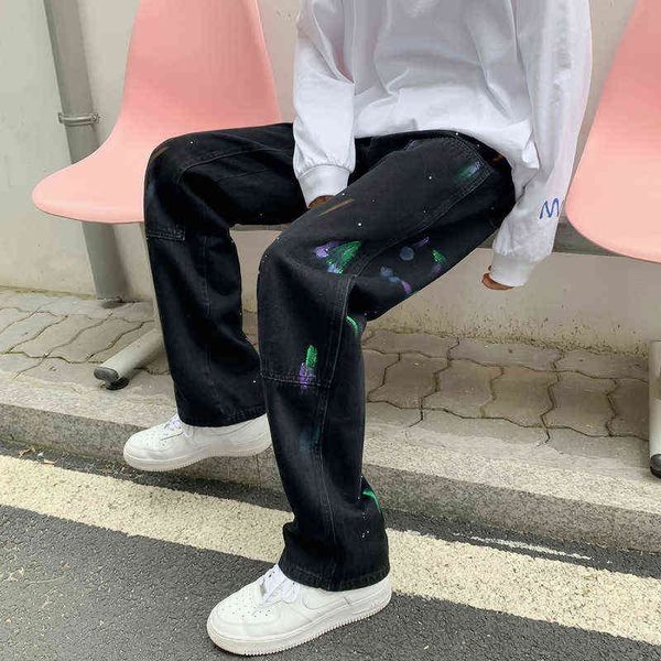 cotton graffiti jeans men fashion retro baggy casual straight jeans men streetwear loose hip-hop denim pants mens trousers s-2xl t220726, Blue
cotton graffiti jeans men fashion retro baggy casual straight jeans men streetwear loose hip-hop denim pants mens trousers s-2xl t220726, Blue