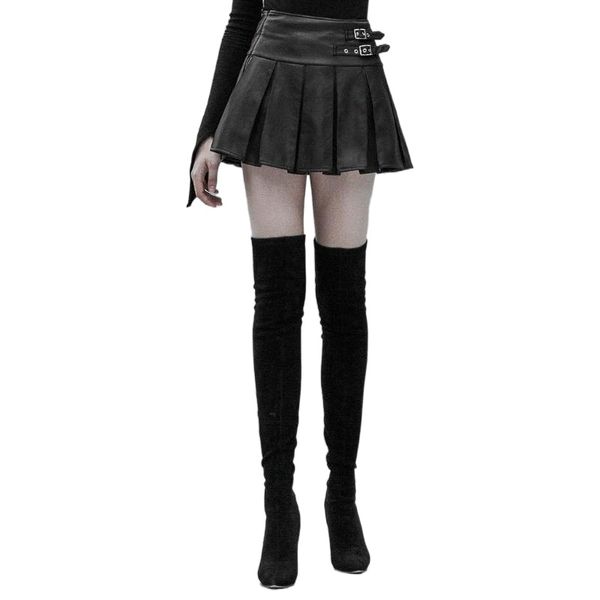 skirts punkrave women's punk high waist pleated pu half skirt daily casual slimming street fashion short t5fu#, Black
skirts punkrave women's punk high waist pleated pu half skirt daily casual slimming street fashion short t5fu#, Black