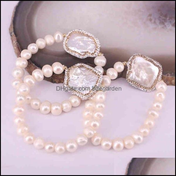 charm bracelets 6pcs fashion women freshwater strand handmade paved rhinestone white pearl bracelet drop delivery bdegarden dhenr, Golden;silver
charm bracelets 6pcs fashion women freshwater strand handmade paved rhinestone white pearl bracelet drop delivery bdegarden dhenr, Golden;silver