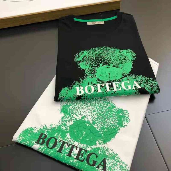 high bottega quality spring and summer new half sleeve bv green bear printed men's women's european american couple trend t-shirt, White;black
high bottega quality spring and summer new half sleeve bv green bear printed men's women's european american couple trend t-shirt, White;black