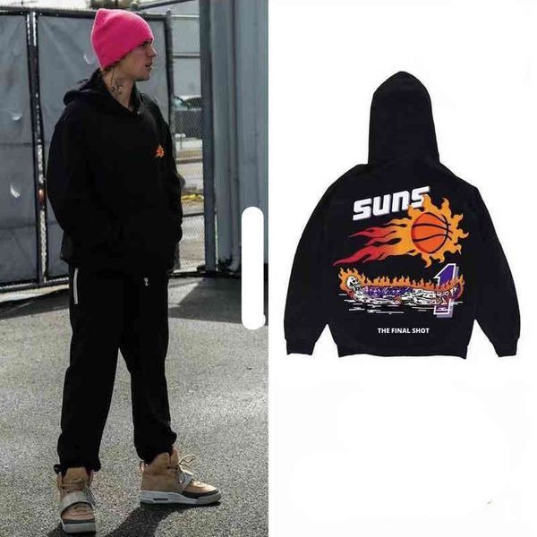 2022 autumn winter new flame basketball print hoodie street hoodie coat 2022 trendy fashion design men's and women's sweaters, Black
2022 autumn winter new flame basketball print hoodie street hoodie coat 2022 trendy fashion design men's and women's sweaters, Black
