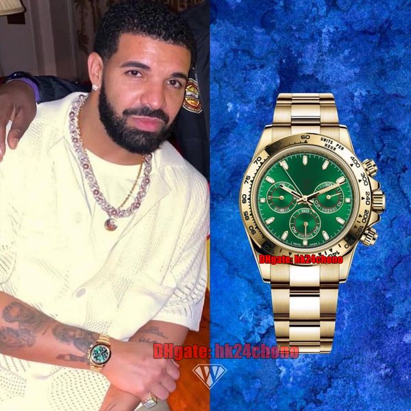 19 styles luxury watches n factory v4 drake 116508 40mm 904l cal.4130 automatic chronograph mens watch green dial 18k gold bracelet gents wr, Slivery;brown
19 styles luxury watches n factory v4 drake 116508 40mm 904l cal.4130 automatic chronograph mens watch green dial 18k gold bracelet gents wr, Slivery;brown
