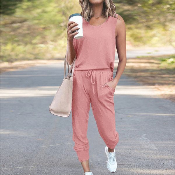 tracksuit women 2 piece set loose comfortable simple style solid color sleeveless pockets casual suit summer pants sets, White
tracksuit women 2 piece set loose comfortable simple style solid color sleeveless pockets casual suit summer pants sets, White