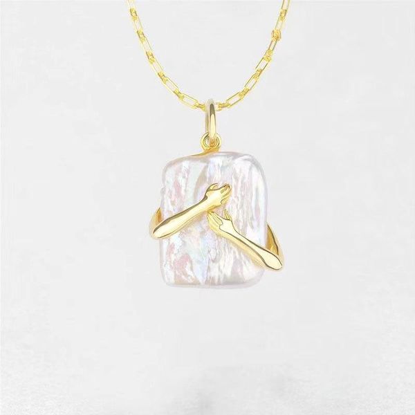 pendant necklaces couple necklace sterling silver hug square baroque pearl men's and women's jewelry
pendant necklaces couple necklace sterling silver hug square baroque pearl men's and women's jewelry