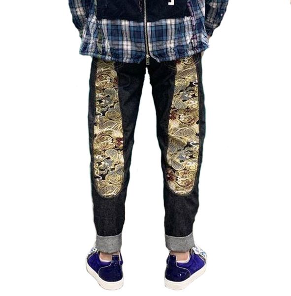 men's jeans slim fit straight tube loose middle waist holed jeans pants retro color men women tidal current jean, Blue
men's jeans slim fit straight tube loose middle waist holed jeans pants retro color men women tidal current jean, Blue