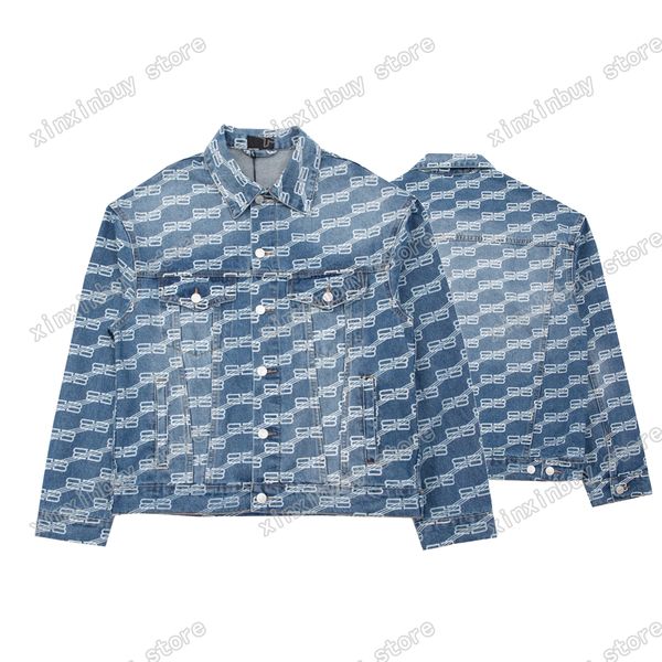 xinxinbuy designers jackets men women double letter jacquard paris denim lapel neck black blue s-xl, Black;brown
xinxinbuy designers jackets men women double letter jacquard paris denim lapel neck black blue s-xl, Black;brown