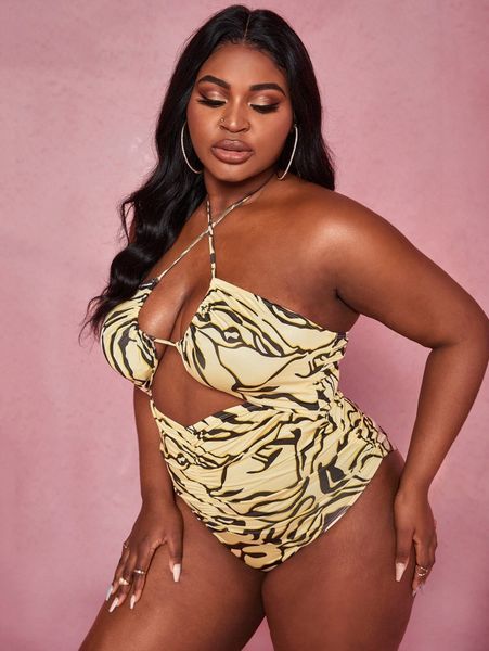 sxy plus tied open back marbled bodysuit t4el#, Black
sxy plus tied open back marbled bodysuit t4el#, Black