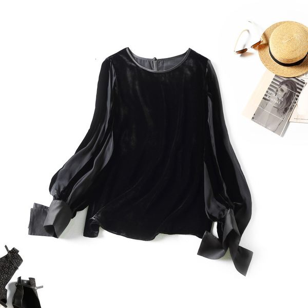women's blouses & shirts round neck irregular shenzhen nanyou early autumn women's wear silk velvet one button shirt women 47, White
women's blouses & shirts round neck irregular shenzhen nanyou early autumn women's wear silk velvet one button shirt women 47, White